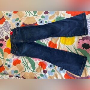 NWT new with tags spanx denim flare jeans petite size large darker wash